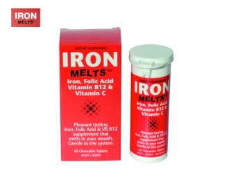 Iron Melts 补铁咀嚼片含叶酸 50粒 Iron Melts 补铁咀嚼片含叶酸 50粒